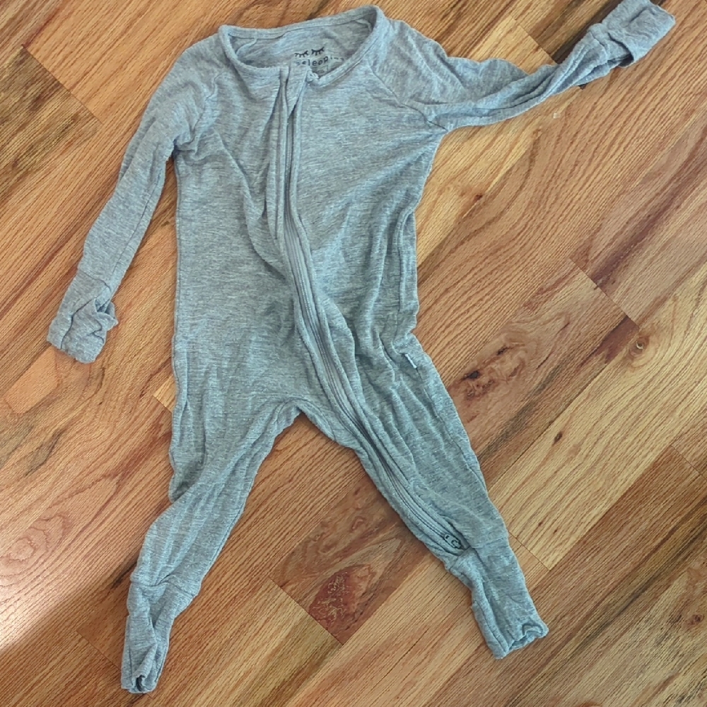 Little Sleepies bamboo Zippy Gray 0-3 Mo